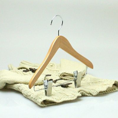 木製 ハンガー 子供用 EC-27 クリップタイプ 3本セット