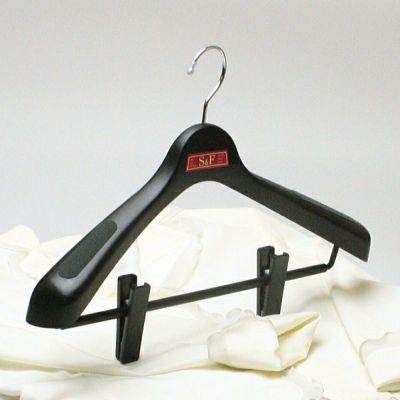 S&F ジャケットクリップハンガー　40cm　3本セット BK