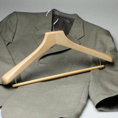 木製ハンガー スーツ ジャケット 型崩れ NW-106 バー付 クリア 木製ハンガー スーツ ジャケット 型崩れ NW-106 バー付 クリア