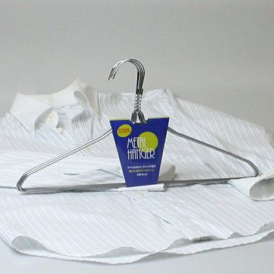 メンズハンガー セット レディース  スチールハンガー シャツ ブラウス用 薄型  【スチールハンガー 透明コーティング5本セット ACIER-25C 】 HANGER 女性 婦人