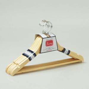 ハンガー木製 スーツ レディース 【EC-70 バータイプ 20本セット 38cm ナチュラル】 HANGER 名入れ業務用のみ可　