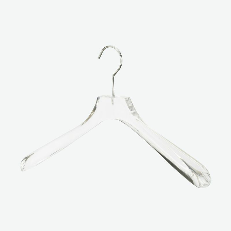 アクリルハンガー　メンズジャケットハンガー　透明 ACH-01　W420cm T4cm