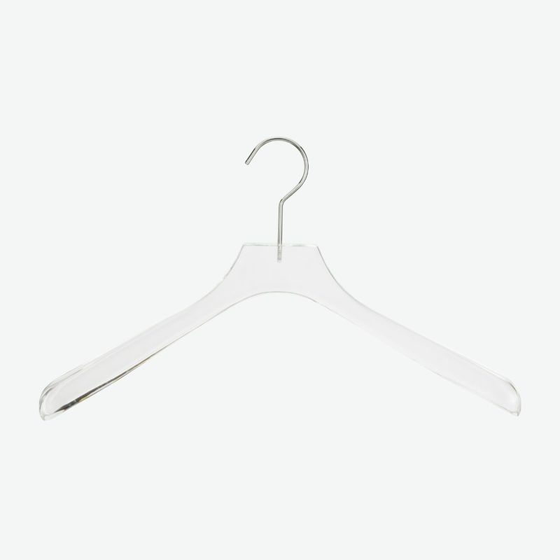 アクリルハンガー　メンズジャケットハンガー　透明 ACH-01　W420cm T4cm