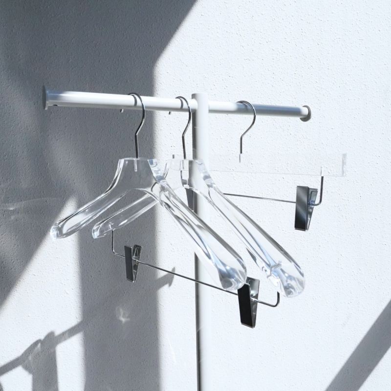 アクリルハンガー　メンズジャケットハンガー　透明 ACH-01　W420cm T4cm