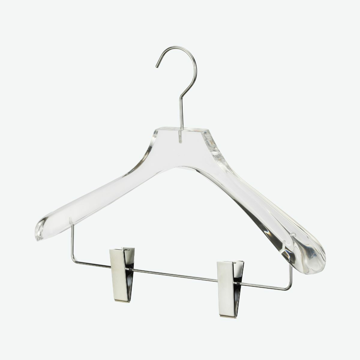アクリル　レディーススーツハンガー クリップ付き　透明 ACH-04 Acrylic