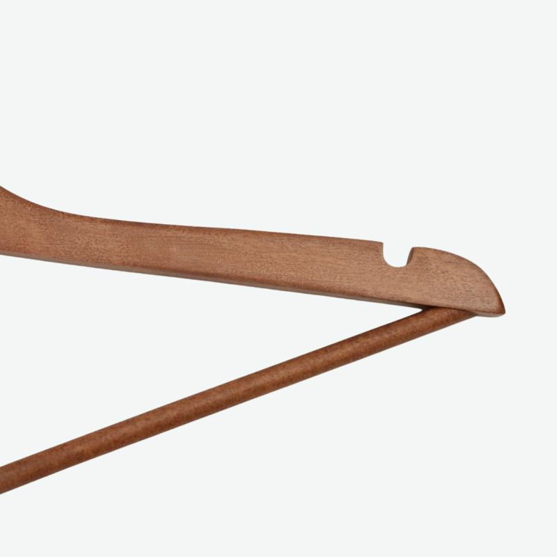 木製バー付きハンガー アンティークブラウン 38/42cm | ハンガー通販